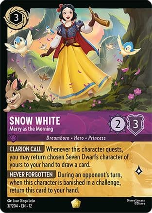 Snow White - Merry as the Morning (Foil) | Cold Foil (37/204) [Wilds Unknown]