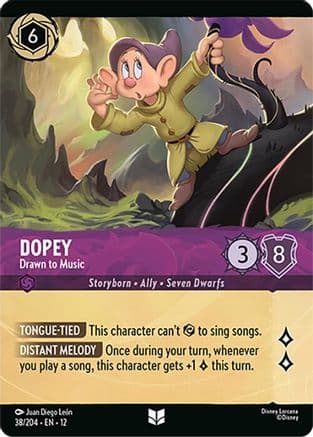 Dopey - Drawn to Music (Foil) | Cold Foil (38/204) [Wilds Unknown]