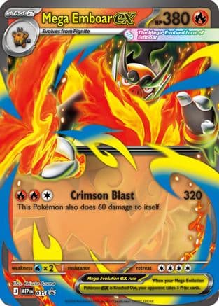 Mega Emboar ex 035- ME Mega Evolution Promo Holofoil