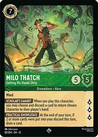 Milo Thatch - Getting His Hands Dirty | Cold Foil (82/204) [Wilds Unknown]