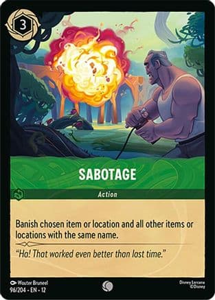 Sabotage | Cold Foil (96/204) [Wilds Unknown]