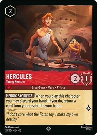 Hercules - Young Rescuer | Cold Foil (123/204) [Wilds Unknown]