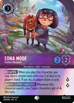 Edna Mode - Fashion Designer (Epic) | Holofoil (209/204) [Wilds Unknown]