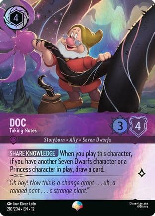 Doc - Taking Notes (Epic) | Holofoil (210/204) [Wilds Unknown]