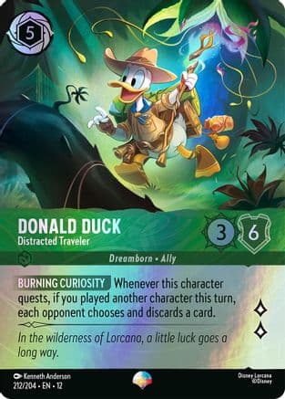 Donald Duck - Distracted Traveler (Epic) | Holofoil (212/204) [Wilds Unknown]