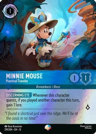 Minnie Mouse - Practical Traveler (Epic) | Holofoil (219/204) [Wilds Unknown]