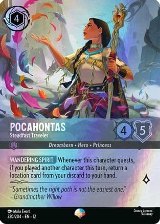 Pocahontas - Steadfast Traveler (Epic) | Holofoil (220/204) [Wilds Unknown]