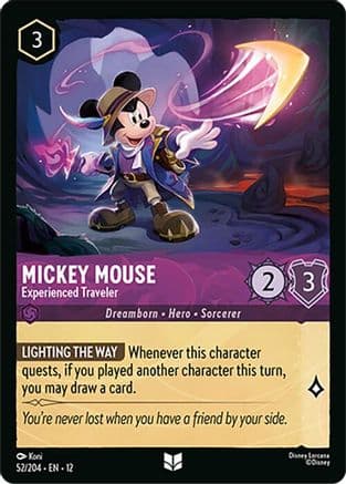 Mickey Mouse - Experienced Traveler | Cold Foil (52/204) [Wilds Unknown]