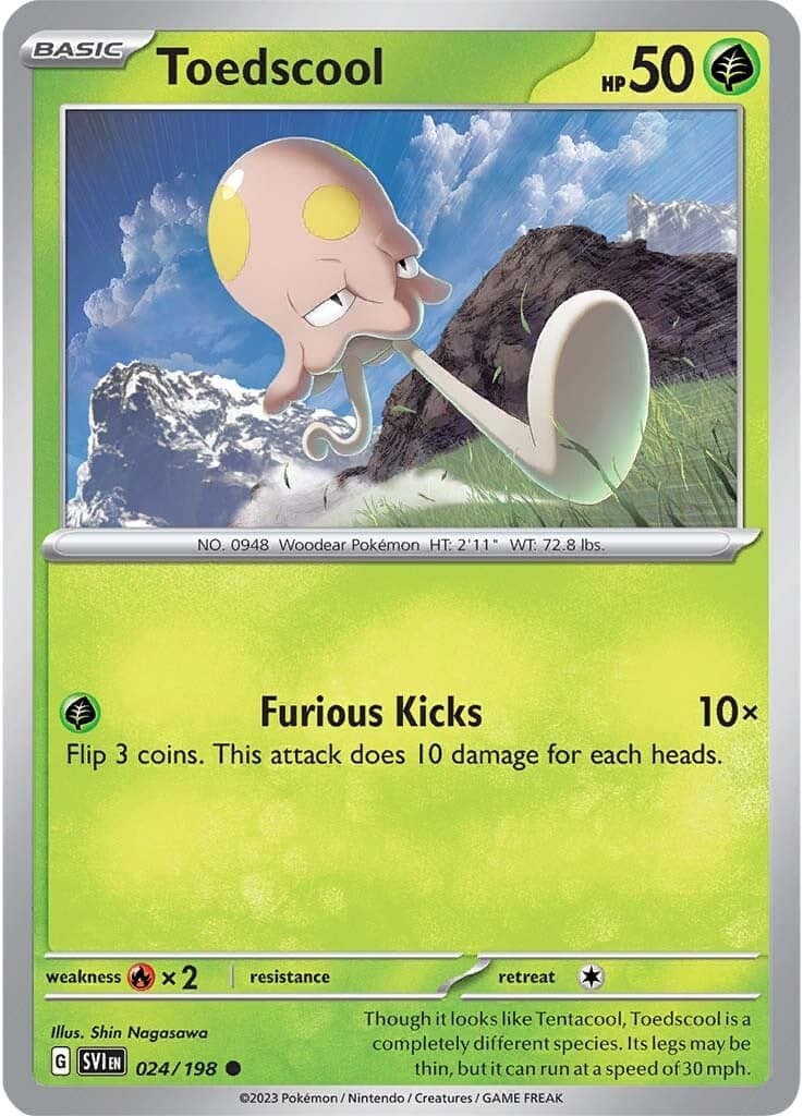 Toedscool 024/198 - SV01 Scarlet & Violet Base Set Reverse Holofoil