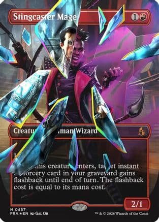 Stingcaster Mage (Borderless) (Facet Foil) |  Foil (329) [Reality Fracture]