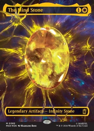 The Mind Stone (Borderless) (Cosmic Foil) |  Foil (385) [Marvel Super Heroes]