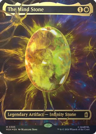 The Mind Stone (Borderless) (Cosmic Foil) |  Foil (385) [Marvel Super Heroes]