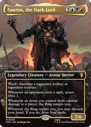 Sauron, the Dark Lord (Borderless) |  Foil (036) [The Hobbit]