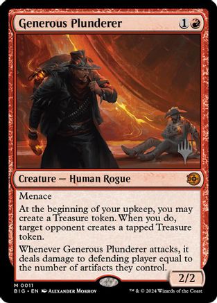 Generous Plunderer |  Foil (011) [Promo Pack: Outlaws of Thunder Junction]