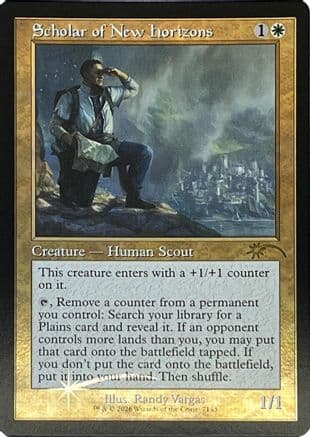 Scholar of New Horizons (Retro Frame) |  Foil (7143) [Secret Lair Drop Series]