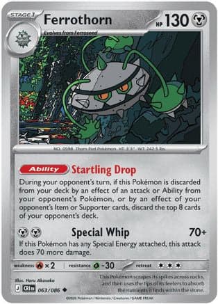 Ferrothorn 063- ME04 Chaos Rising Reverse Holofoil