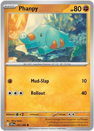 Phanpy 044- ME04 Chaos Rising Reverse Holofoil