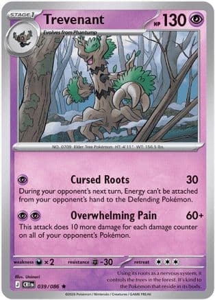 Trevenant 039- ME04 Chaos Rising Holofoil