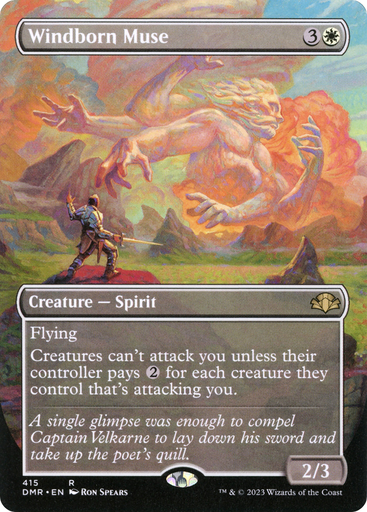 Windborn Muse (Borderless Alternate Art) [Dominaria Remastered] Foil