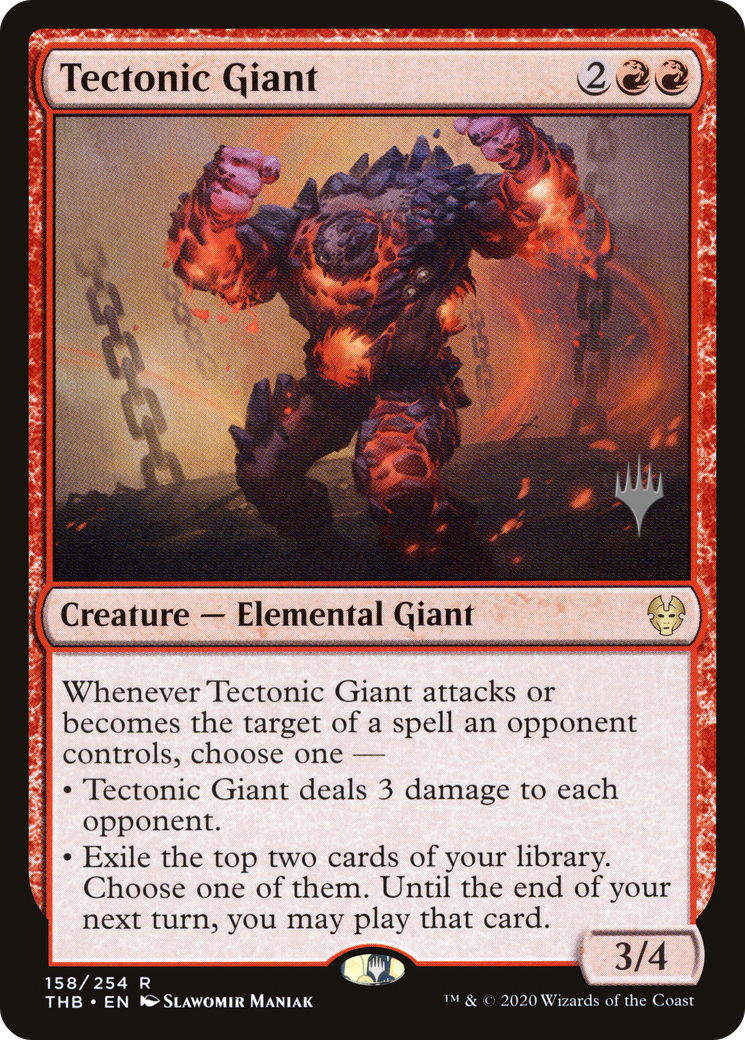 Tectonic Giant (Promo Pack) [Theros Beyond Death Promos] Foil