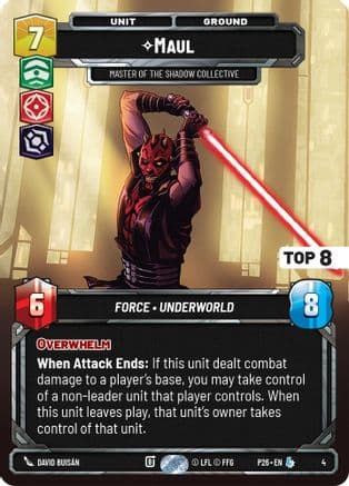 Maul - Master of the Shadow Collective (Top 8) | Foil (4)  [Organized Play Promos]