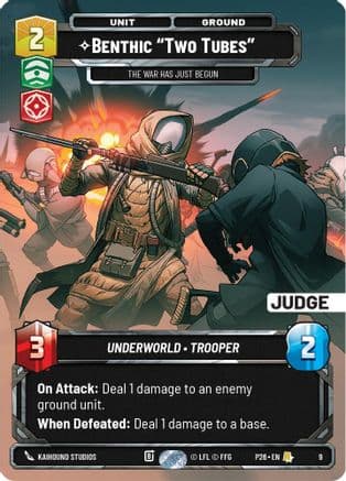 Benthic "Two Tubes" - The War Has Just Begun | Foil (9)  [Judge Promos]