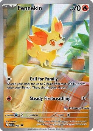 Fennekin (Pokemon Center Exclusive) 080- ME Mega Evolution Promo Holofoil