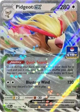 Pidgeot ex 164/197 - Miscellaneous Cards & Products Holofoil