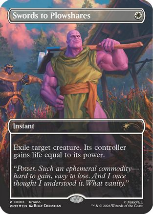 Swords to Plowshares (Borderless) (Magazine Insert) |  Foil (001) [Media Promos]