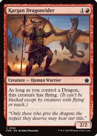 Kargan Dragonrider (0762) |  (762) [Foundations]
