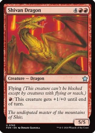 Shivan Dragon (0763) |  (763) [Foundations]