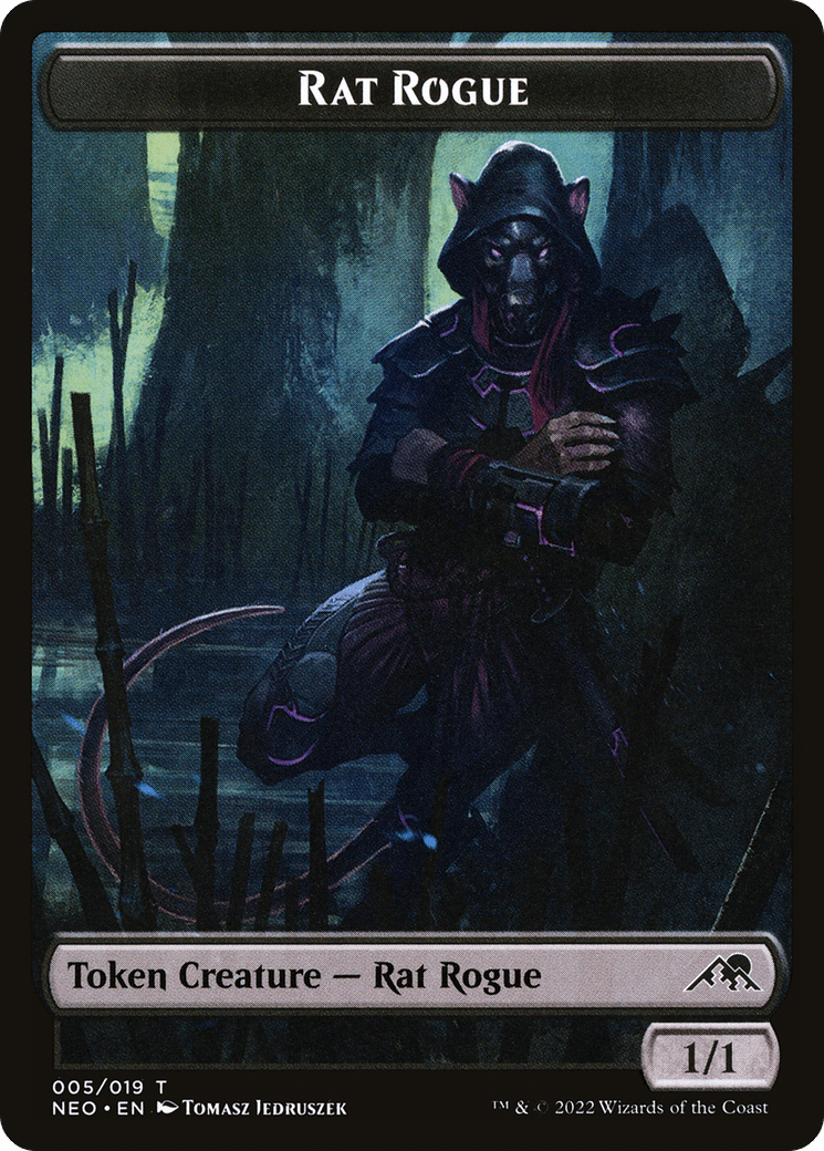 Rat Rogue (TNEO-005) - Kamigawa: Neon Dynasty Tokens Foil
