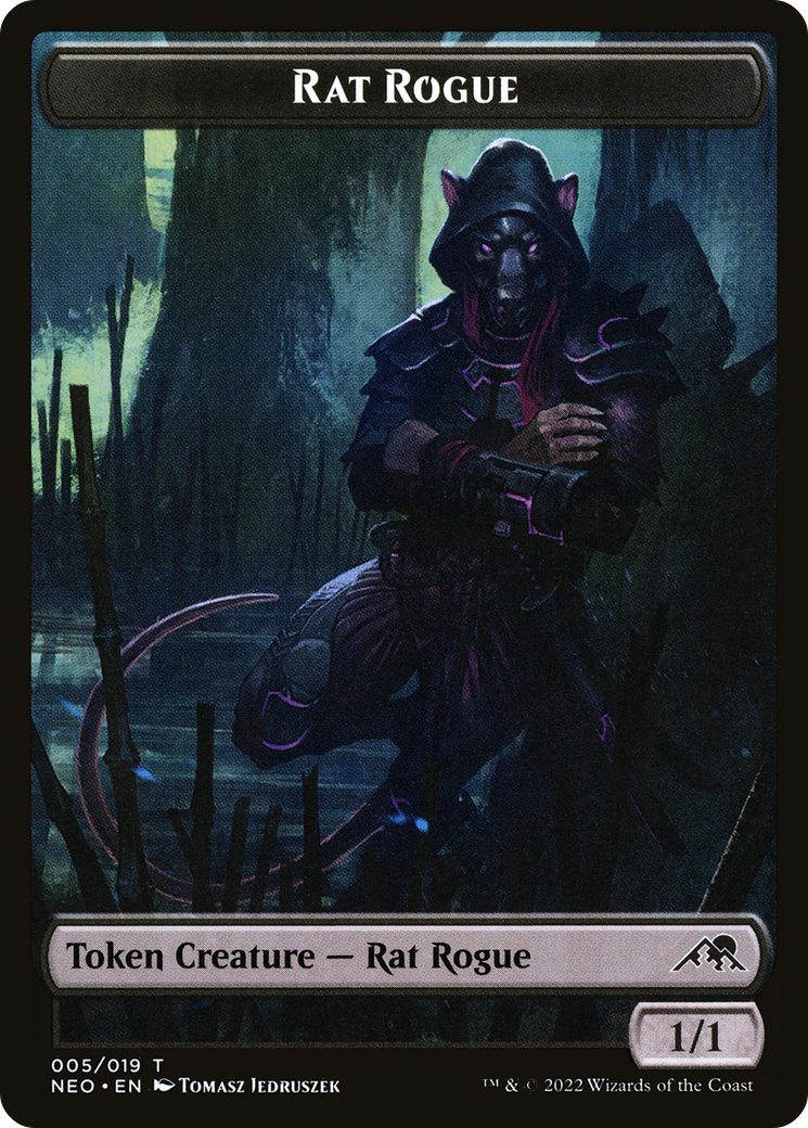Rat Rogue (TNEO-005) - Kamigawa: Neon Dynasty Tokens Foil