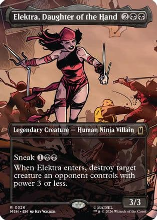 Elektra, Daughter of the Hand (Borderless) |  (326) [Marvel Super Heroes]