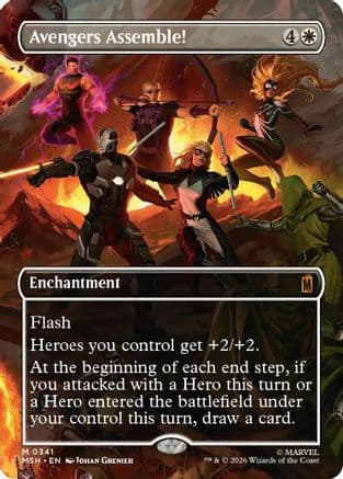Avengers Assemble! (Borderless) (0341) |  Foil (341) [Marvel Super Heroes]