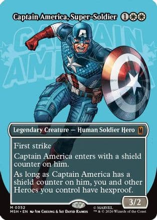 Captain America, Super-Soldier (Borderless) (0352) |  Foil (352) [Marvel Super Heroes]