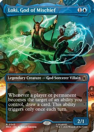Loki, God of Mischief (Borderless) |  Foil (343) [Marvel Super Heroes]