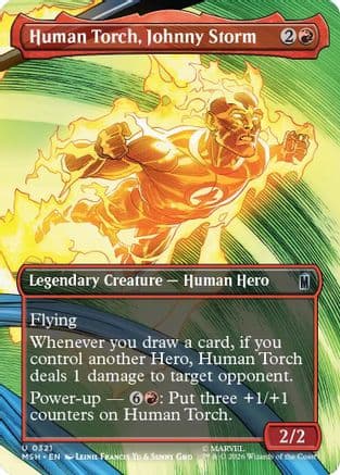Human Torch, Johnny Storm (Borderless) |  (321) [Marvel Super Heroes]
