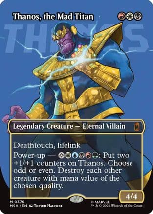 Thanos, the Mad Titan (Borderless) (0367) |  Foil (376) [Marvel Super Heroes]