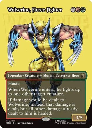 Wolverine, Fierce Fighter (Borderless) |  (378) [Marvel Super Heroes]