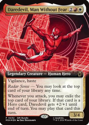 Daredevil, Man Without Fear (Extended Art) |  Foil (432) [Unique and Miscellaneous Promos]