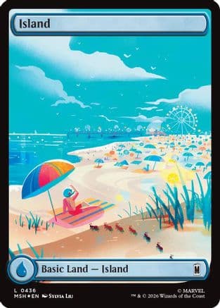 Island (0436) (Surge Foil) |  Foil (436) [Marvel Super Heroes]