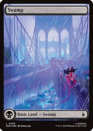 Swamp (0438) (Surge Foil) |  Foil (438) [Marvel Super Heroes]