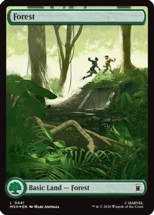 Forest (0441) (Surge Foil) |  Foil (441) [Marvel Super Heroes]