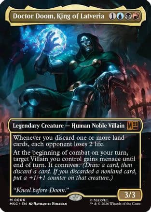 Doctor Doom, King of Latveria (Borderless) |  Foil (006) [Commander: Marvel Super Heroes]