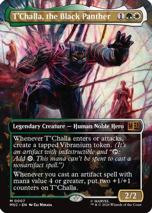 T'Challa, the Black Panther (Borderless) |  (007) [Commander: Marvel Super Heroes]