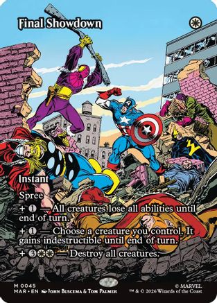 Final Showdown (Borderless) |  Foil (045) [Marvel Universe Eternal-Legal]