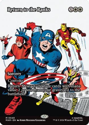 Return to the Ranks (Borderless) |  Foil (048) [Marvel Universe Eternal-Legal]