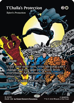 T'Challa's Protection - Teferi's Protection (Borderless) |  (051) [Marvel Universe Eternal-Legal]