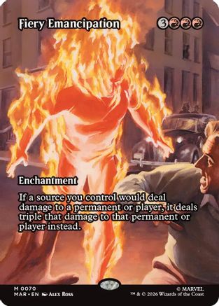 Fiery Emancipation (Borderless) |  Foil (070) [Marvel Universe Eternal-Legal]
